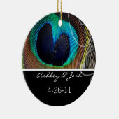 孔雀の羽の結婚式のオーナメント セラミックオーナメント (右)