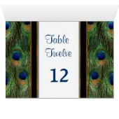 孔雀の羽の結婚式-テーブルの座席番号 (内部横(下))