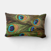 孔雀の羽の腰枕 ランバークッション (裏面)