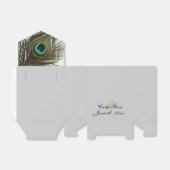 孔雀の羽の花嫁と花婿の好意ボックス フェイバーボックス (折り畳みなし)