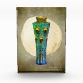 孔雀の羽の花瓶最高傑作1900 フォトブロック (正面)