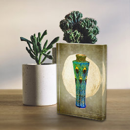 孔雀の羽の花瓶最高傑作1900 フォトブロック