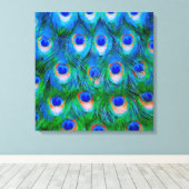 孔雀の羽の芸術 キャンバスプリント (インサイチュ (ウッドフロア))
