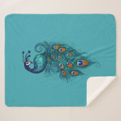 孔雀の羽の芸術 シェルパブランケット (正面(横))