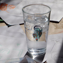 孔雀の羽の芸術 タンブラーグラス