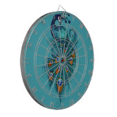 孔雀の羽の芸術 ダーツボード (正面左)