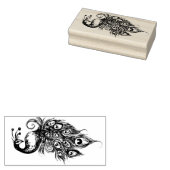 孔雀の羽の芸術 ラバースタンプ (押印)