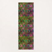 孔雀の羽の蝶の紫ビクトリアンの金ゴールド ヨガマット (正面)