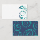 孔雀の羽の護衛カード プレイスカード (正面/裏面)