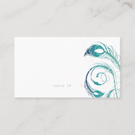 孔雀の羽の護衛カード プレイスカード (正面)