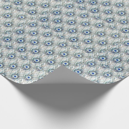 孔雀の羽の贅沢なデザインの包装紙 ラッピングペーパー (角)