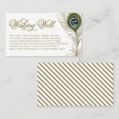 孔雀の羽の赤ちゃんシャワーウィングウェルカード 名刺 (正面/裏面)