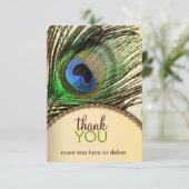 孔雀の羽はノート感謝していしています サンキューカード (スタンド正面)