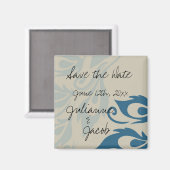 孔雀の羽は日付を保存 マグネット (正面/裏面)