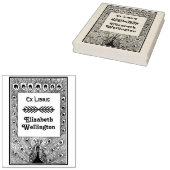 孔雀の羽を広げる #3 エクスリブリス 本 ラバースタンプ (押印)