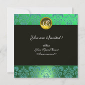 孔雀の羽を持つロマきらめくティックな女性 招待状 (裏面)