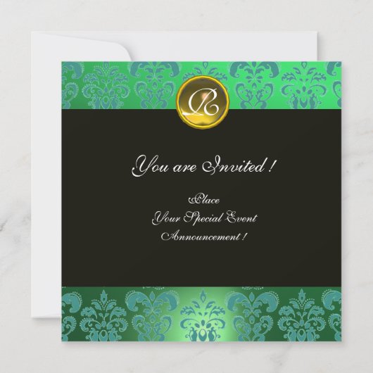 孔雀の羽を持つロマきらめくティックな女性 招待状 (裏面)