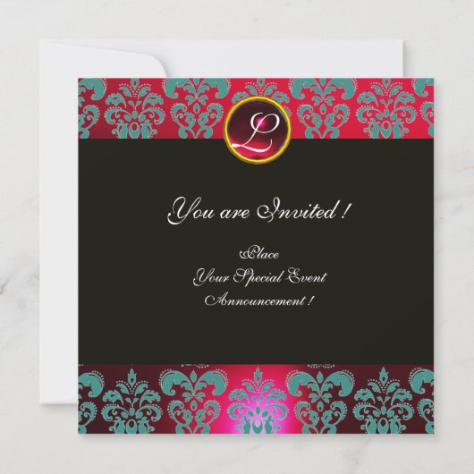 孔雀の羽を持つロマきらめくティックな女性 招待状 (裏面)