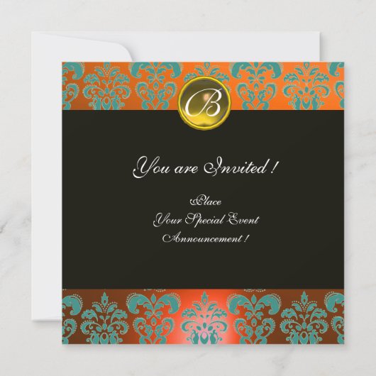 孔雀の羽を持つロマきらめくティックな女性 招待状 (裏面)