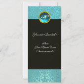 孔雀の羽を持つロマきらめくティックな女性 招待状 (裏面)