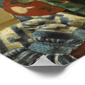 孔雀の羽を持つ静物生活 ポスター (角)