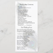 孔雀の羽を黒い結婚式 プログラム (裏面)