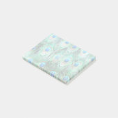 孔雀の羽エキゾチック野生の水の色のパターン ポストイット (アングル)