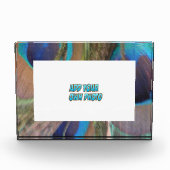 孔雀の羽カスタマイズ可能なフォトブロック フォトブロック (正面)