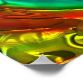 孔雀の羽ガラスアート1ポスター ポスター (角)