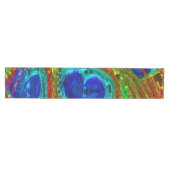 孔雀の羽ガラスアート1 ミディアムテーブルランナー (横)