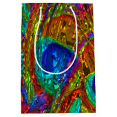 孔雀の羽ガラスアート1 ミディアムペーパーバッグ (正面)