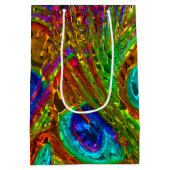 孔雀の羽ガラスアート1 ミディアムペーパーバッグ (裏面)