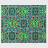 孔雀の羽ガロール… ラッピングペーパー (フラット)