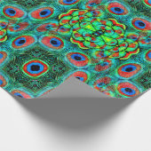 孔雀の羽ガロール… ラッピングペーパー (角)