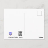 孔雀の羽クローズアップ大学院はがき ポストカード (裏面)