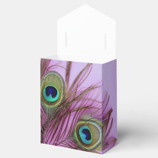 孔雀の羽サンキューパーティーの好意ボックス フェイバーボックス (オープン)