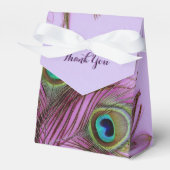 孔雀の羽サンキューパーティーの好意ボックス フェイバーボックス (正面サイド)