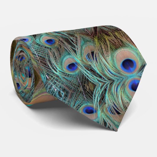 孔雀の羽タイ ネクタイ (ロール)