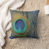 孔雀の羽デザイナー枕の目 クッション (ブランケット)