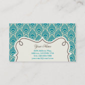 孔雀の羽パターン名刺 名刺 (裏面)