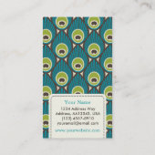 孔雀の羽パターン名刺 名刺 (裏面)