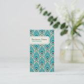 孔雀の羽パターン名刺 名刺 (スタンド正面)