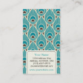 孔雀の羽パターン名刺 名刺 (裏面)