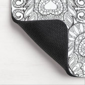 孔雀の羽パターン落書き マウスパッド (コーナー)