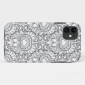 孔雀の羽パターン落書き Case-Mate iPhoneケース (裏面(横))