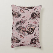 孔雀の羽パターン アクセントクッション (裏面(縦))