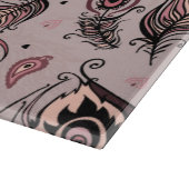 孔雀の羽パターン カッティングボード (角)