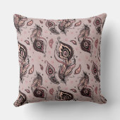 孔雀の羽パターン クッション (裏面)