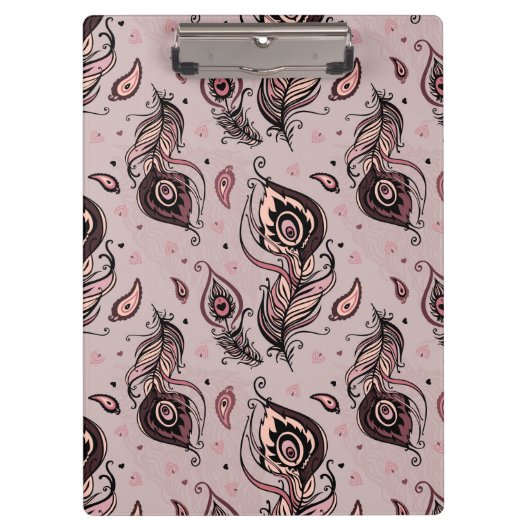 孔雀の羽パターン クリップボード (正面)