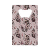 孔雀の羽パターン クレジットカード栓抜き (裏面)